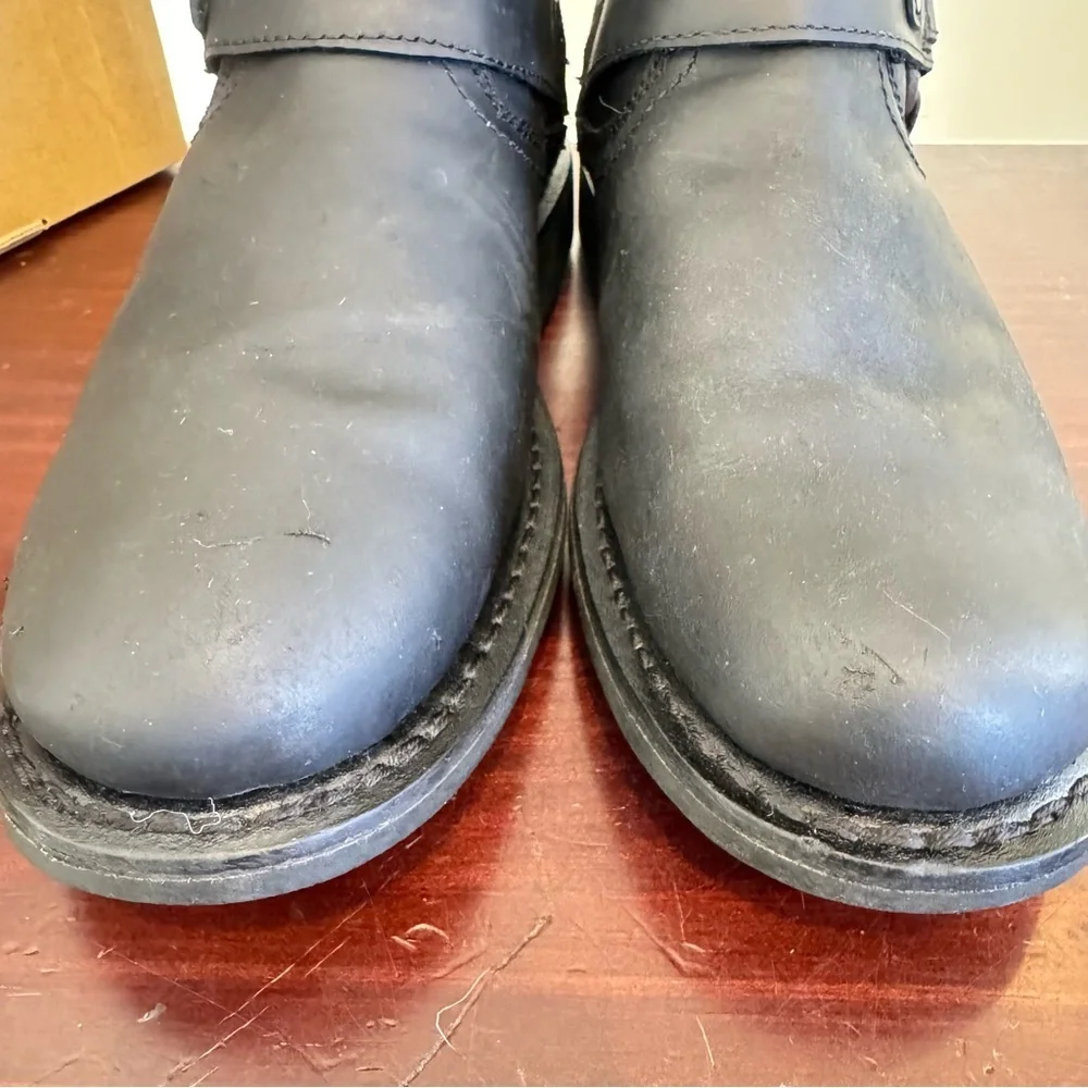 Harley Davidson Cortez Harness men’s black leather motorcycle biker boots 8.5